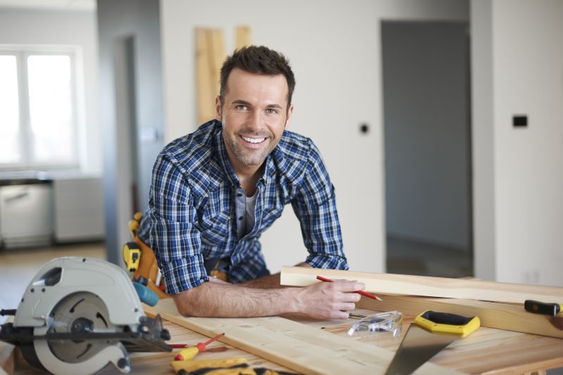 Skilled workers collaborating on a kitchen project